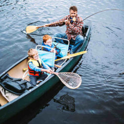 Fishing on Canoe