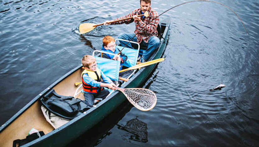 Fishing on Canoe